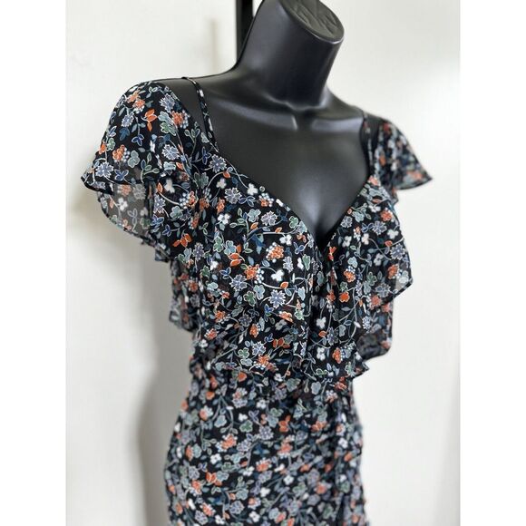 Veronica Beard Marilyn Cold Shoulder 100% Silk Dress Size 2 - Picture 4 of 16